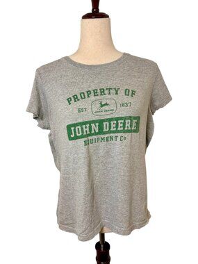 John Deere Gray Property Of Graphic T-Shirt Size Youth XL